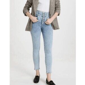 Veronica Beard Katherine Corset extra high rise skinny jeans 29 / 8 Fits size 6